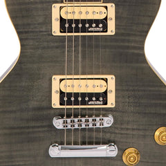 Vintage V100 Guitar - Flamed Maple - Thru Black
