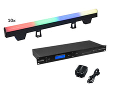 Eurolite Set 10X Led Pt-100/32 Pixel Dmx Tube + Dmx Software