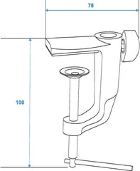 Support Omnitronic Type A F. Bras de microphone de table Bk