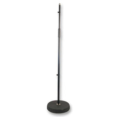 Pulse Round Base Adjustable Microphone Stand Black