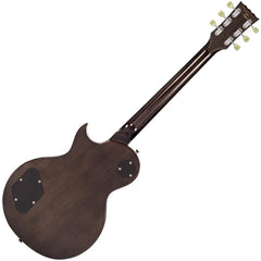Vintage V100 Guitar - Flamed Maple - Thru Black