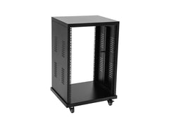 Roadinger 16U Steel Rack Wheeled Studio PA Universal Server Case