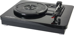 Madison Tourne-disque vinyle vintage avec haut-parleurs intégrés, système audio HiFi Noir