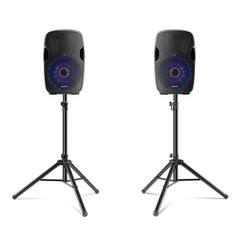 2x Gemini AS-10BLU-LT Aktivlautsprecher 1000W inkl. Ständer