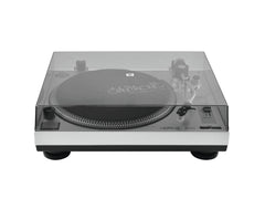 Omnitronic BD-1350 Platine Argent Entraînement par Courroie avec Cache-Poussière DJ Disco Vinyle