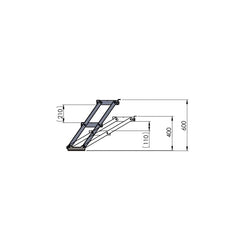 Global Truss Stage Deck Adjustable Stair 40-60cm