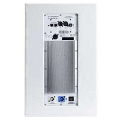 Audiophony iLINEsub12Aw Verstärkter 12-Zoll-Subwoofer 700 W + 700 W mit integriertem DSP – Weiß