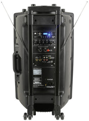 QTX QR15PABT Portable PA with Bluetooth inc 2x Wireless Mics *BSTOCK*