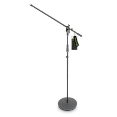 Gravity MS2321B Pied de microphone à base ronde avec perche de réglage à 2 points