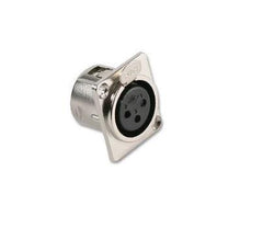 XLR Female Silver Chassis Panel Mount Socket 3 Pin 3P