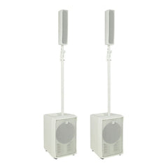 2x RCF Evox J8 White Active Speaker System Column Array 1400W