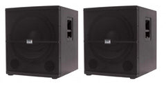 2x Italian Stage IS 118A Caisson de Basses Actif Bass Bin 18" 700W *B-STOCK BUNDLE*
