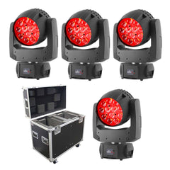 4x Chauvet DJ Intimidator Wash Zoom 450 IRC LED Moving HeadÂ inc Flightcase