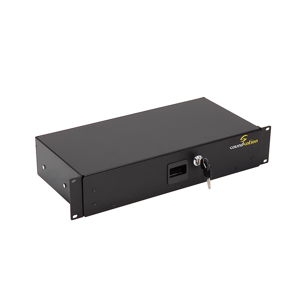 Soundsation SRD100-2U Rack Drawer Metal Lockable Flightcase Studio ...