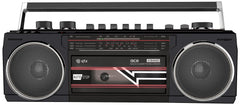 Ace: Retro-Radio, schwarzer Kassettenspieler, Bluetooth, MP3-HIFI-Stereo-Soundsystem