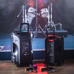 qtx Busker-12 PA + 2 x VHF mics + USB/SD/FM/BT
