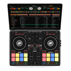 Reloop Ready tragbarer Performance-DJ-Controller inkl. DSM-3 BT-Monitorlautsprecher