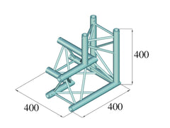 Alutruss Decolock Dq3-Spal33 3-Way Corner 90? Bk