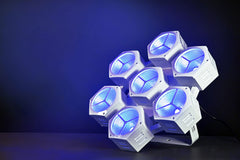 Citronic CosmoPAR-LE RGBW COB PAR Light White 7 x 40W LEDs with Retro Styling inc White Stand