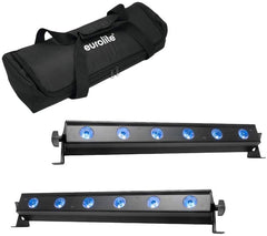 2x ADJ UB 6H LED Batten 6 x 6W RGBWAUV Uplighter DJ Disco avec sac de transport
