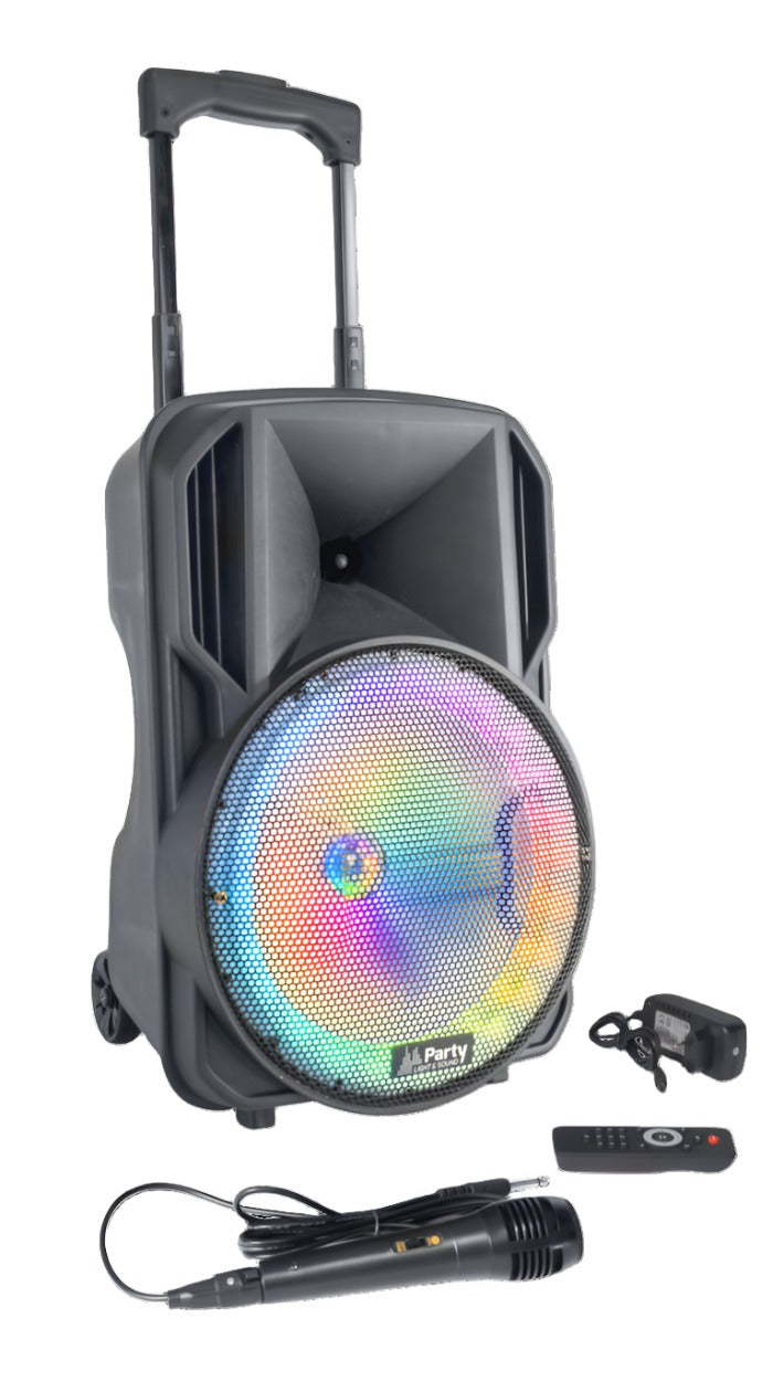 Portable Sound Instruments PLS PARTY-10RGB Portable Battery Speaker Bluetooth Sound System Garden ...
