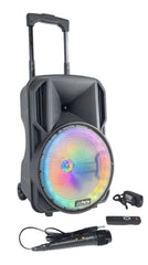 PLS PARTY-10RGB Tragbarer Akku-Lautsprecher, Bluetooth-Soundsystem, Gartenparty