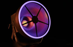 2x Showtec Goliath Retro LED Light Effect 320W Vintage Blaze inc flightcase