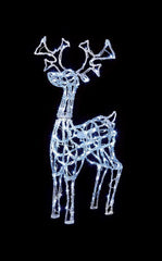 Décoration d'éclairage de Noël en forme de renne debout en acrylique, 1 m