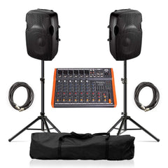 Ibiza Sound XTK10A Aktivlautsprecher 10" 600W Soundsystem inkl. Mixer