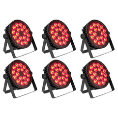 6x Thor IP65 Par Can 18 x 4W RGBW Weatherproof Outdoor Uplighter