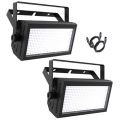 2x Chauvet DJ Shocker Panel 480 LED High Power Strobe Light Blinder