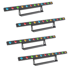 4x JB Systems PIXBAR 12TC LED Lighting Batten 12 x 3W Pixel Control