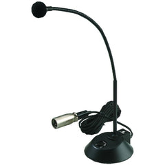 Monacor ECM-310P Electret Desk Paging Switched Microphone Gooseneck