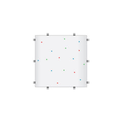 Panneau de piste de danse LEDJ White RGB Starlit 2 pieds x 2 pieds (4 côtés)