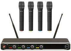 Chord NU4-H Quad UHF Wireless Microphone System Handheld  Karaoke DJ Disco
