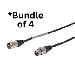 4x W Audio 1.5m XLR Male - XLR Female Microphone Cable - Clearance