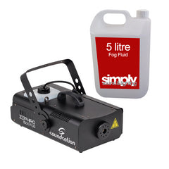 Soundsation Zephiro 1500 Fog Machine Smoke Machine 1500W DMX DJ Disco Bundle