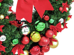 EUROPALMS Premium Fir Wreath, decorated, 90cm