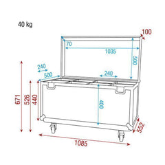 Showtec Case for 8x Par64 Flightcase