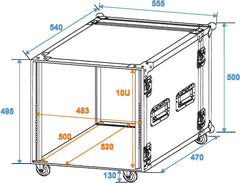Roadinger Rack Profi 10U 45Cm Avec Roues