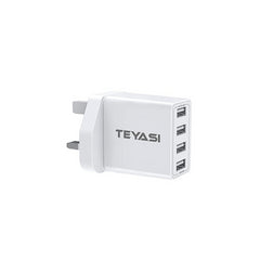 Illumatube 4 Way USB Charger 13A UK Plug