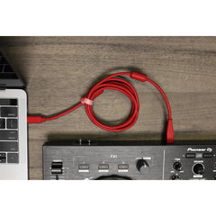 DJ TechTools Chroma Cable: Audio Optimised USB-C to USB-B Cable with 56K Resistance (Red)