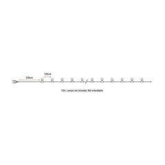 Showtec Belt light E27, 10m, Black cable IP44, 10 Sockets