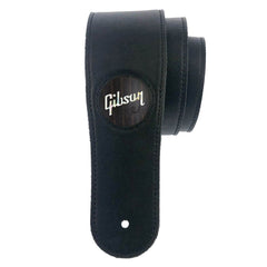 Thalia Gibson 2.5" Black Strap - Black Ebony With Gibson Pearl Logo