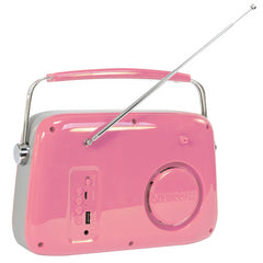 Madison FREESOUND-VR40P Pink Portable Vintage Radio Bluetooth FM