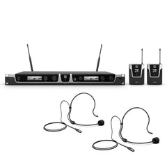 LD Systems U505 BPH 2 Dual - Wireless Mic System with 2x Bodypack and 2x Headset