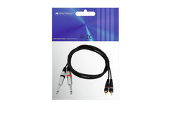 Omnitronic Adapterkabel 2XKlinke/2XRCA 1,5M Schwarz