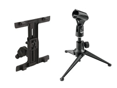 Omnitronic Set Ks-4 Table Microphone Stand + Pd-4 Tablet Holder