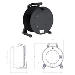 Schill Empty Cable Reel with Blank Plate GT310.SO