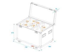 Roadinger Flightcase 4X Eye-7 Rgbw Zoom